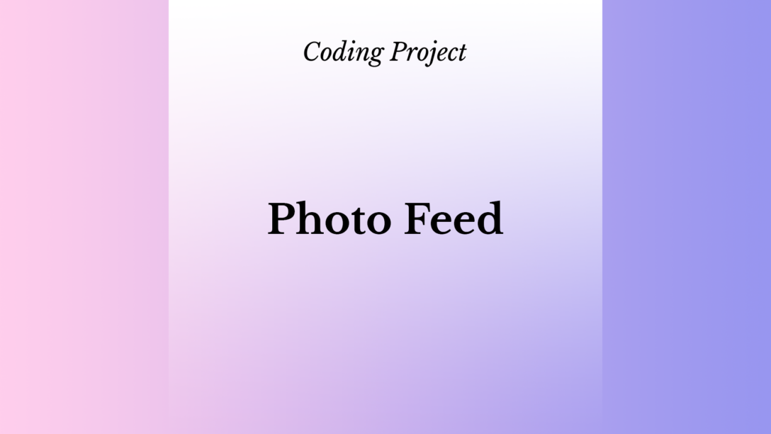 Photo Feed (Coding Project: 4Geeks)