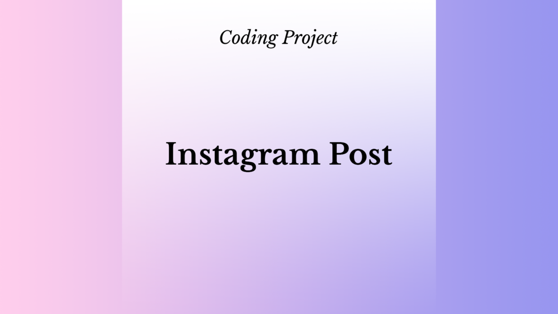 Instagram Post (Coding Project: 4Geeks)